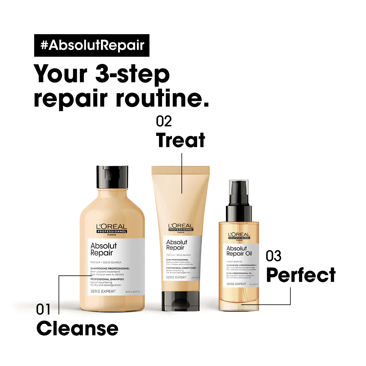 L'oreal Professionnel Absolut Repair Shampoo 1500ml & Conditioner 750ml Duo