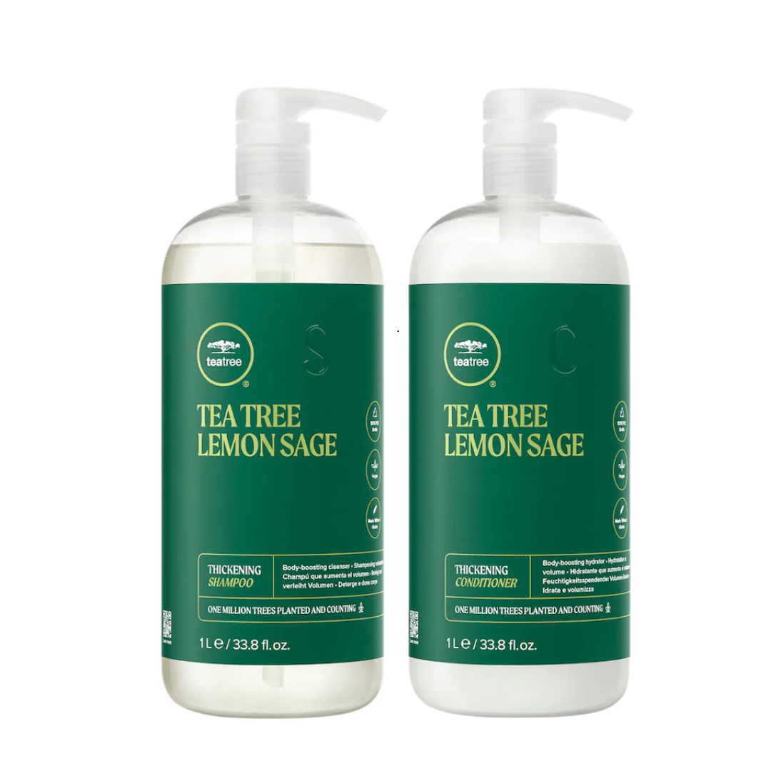 Paul Mitchell Tea Tree Lemon Sage Thickening Shampoo & Conditioner 1 Litre