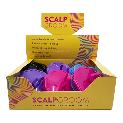 Scalp Groom Brush Assorted Colours Box of 12