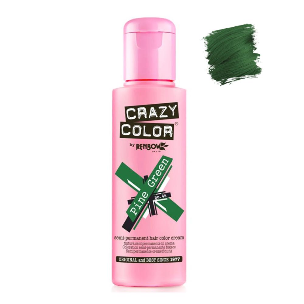 Crazy Color Semi Permanent Pine Green #046 100ml – Beautopia Hair