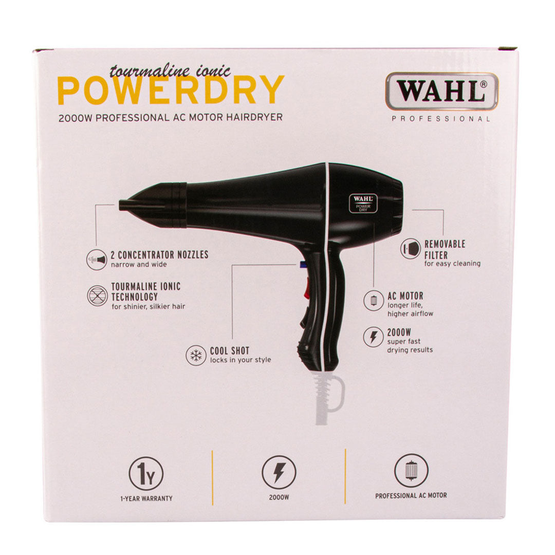 Wahl Professional Tourmaline Ionic Powerdry Black - Beautopia Hair & Beauty
