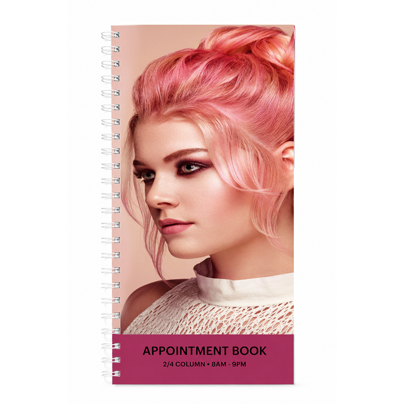 Santorini Appointment Book 2-4 Column 100 pages Narrow Pink Model