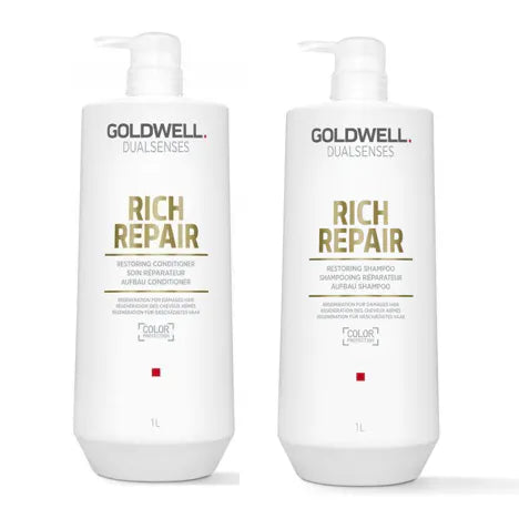 Goldwell Dual Senses Rich Repair Shampoo & Conditioner 1 Litre Duo
