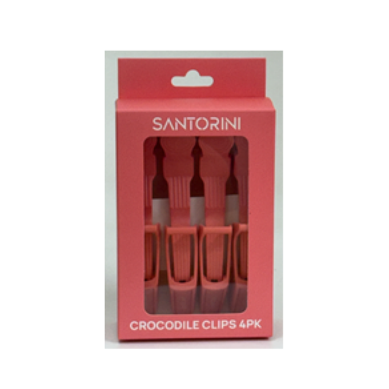 Santorini ProHold Crocodile Clips Dusty Pink 4pk