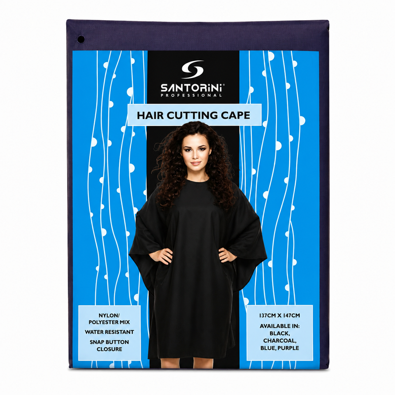 Santorini Hair Cutting Cape 137 x 147cm Charcoal