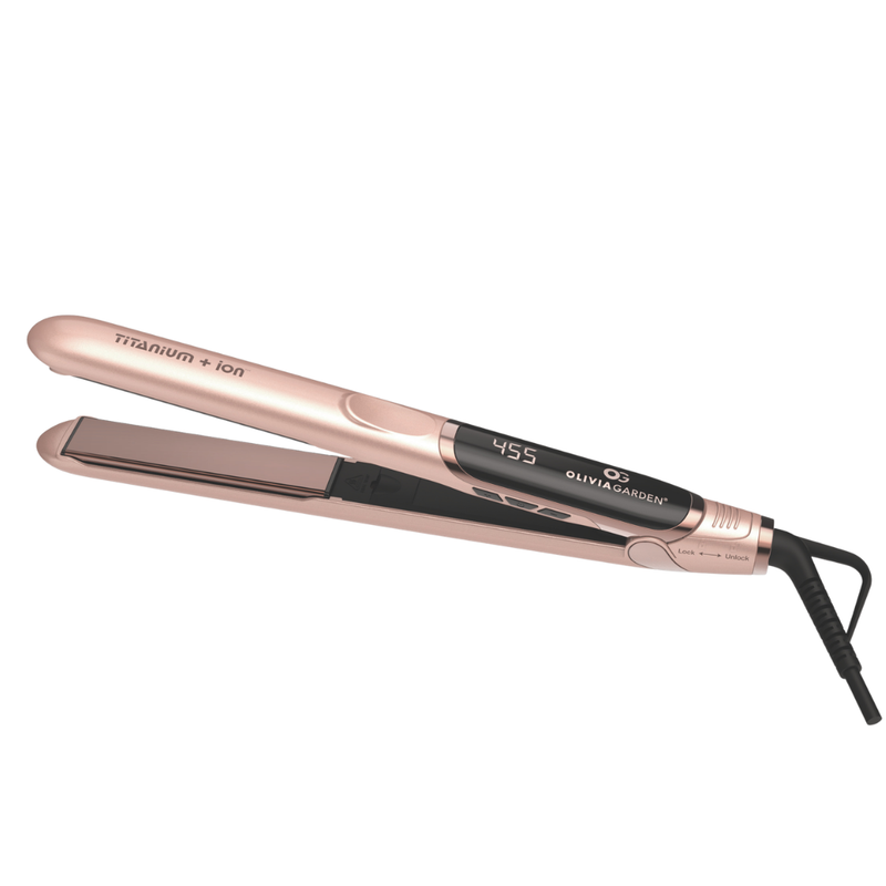 Olivia Garden Titanium + Ion Hair Straightener 25mm Rose Gold