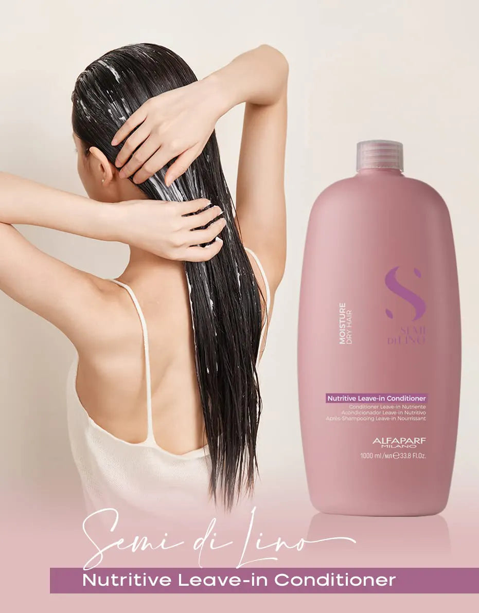 Alfaparf Milano Semi Di Lino Moisture Nutritive Low Shampoo & Leave-In Conditioner 1 Litre Duo