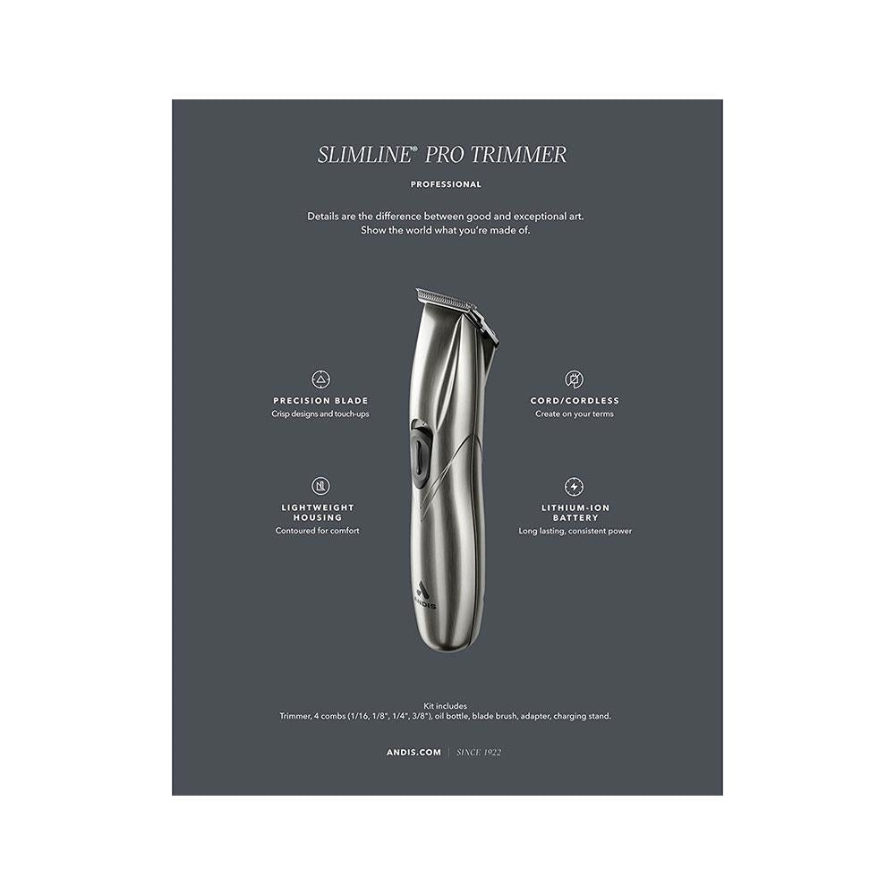 Andis D8 Slimline Pro Li Cordless Trimmer Chrome