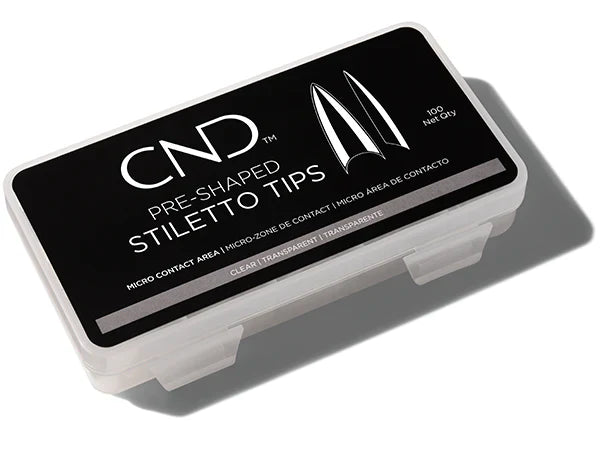 CND Pre-Shaped Stiletto Tips 100pc