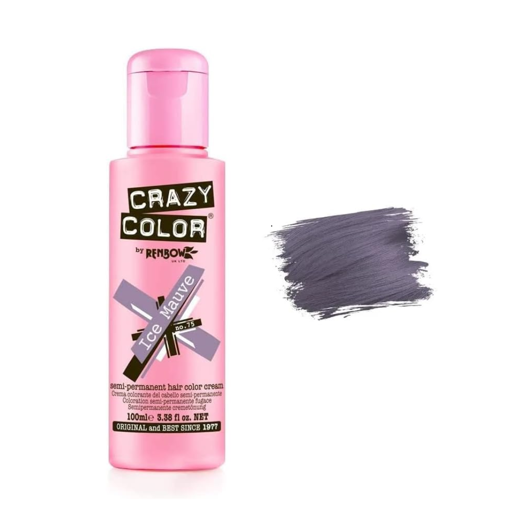#Crazy Color Semi Permanent Ice Mauve Metallics #75 100ml