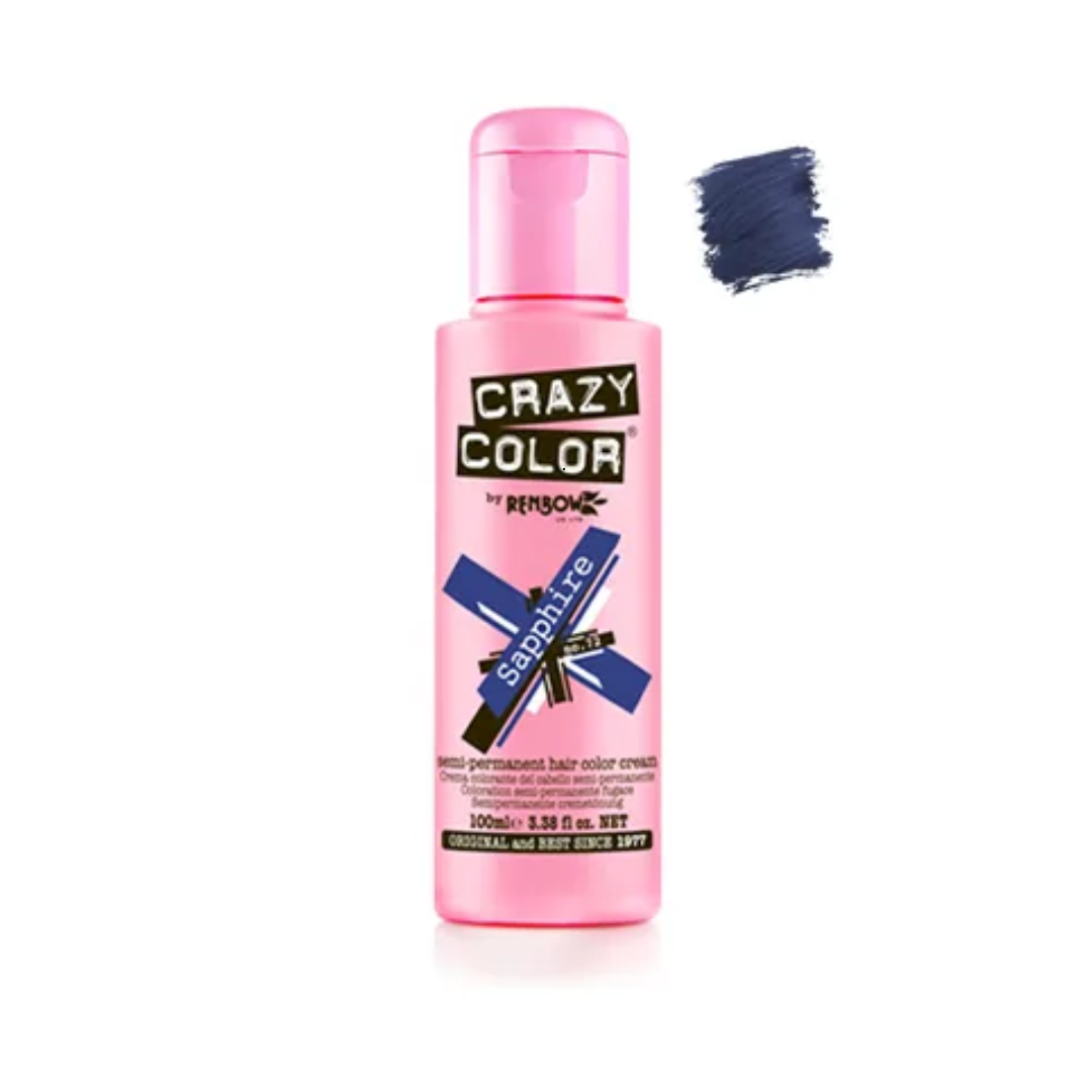 #Crazy Color Semi Permanent Sapphire Metallics #72 100ml