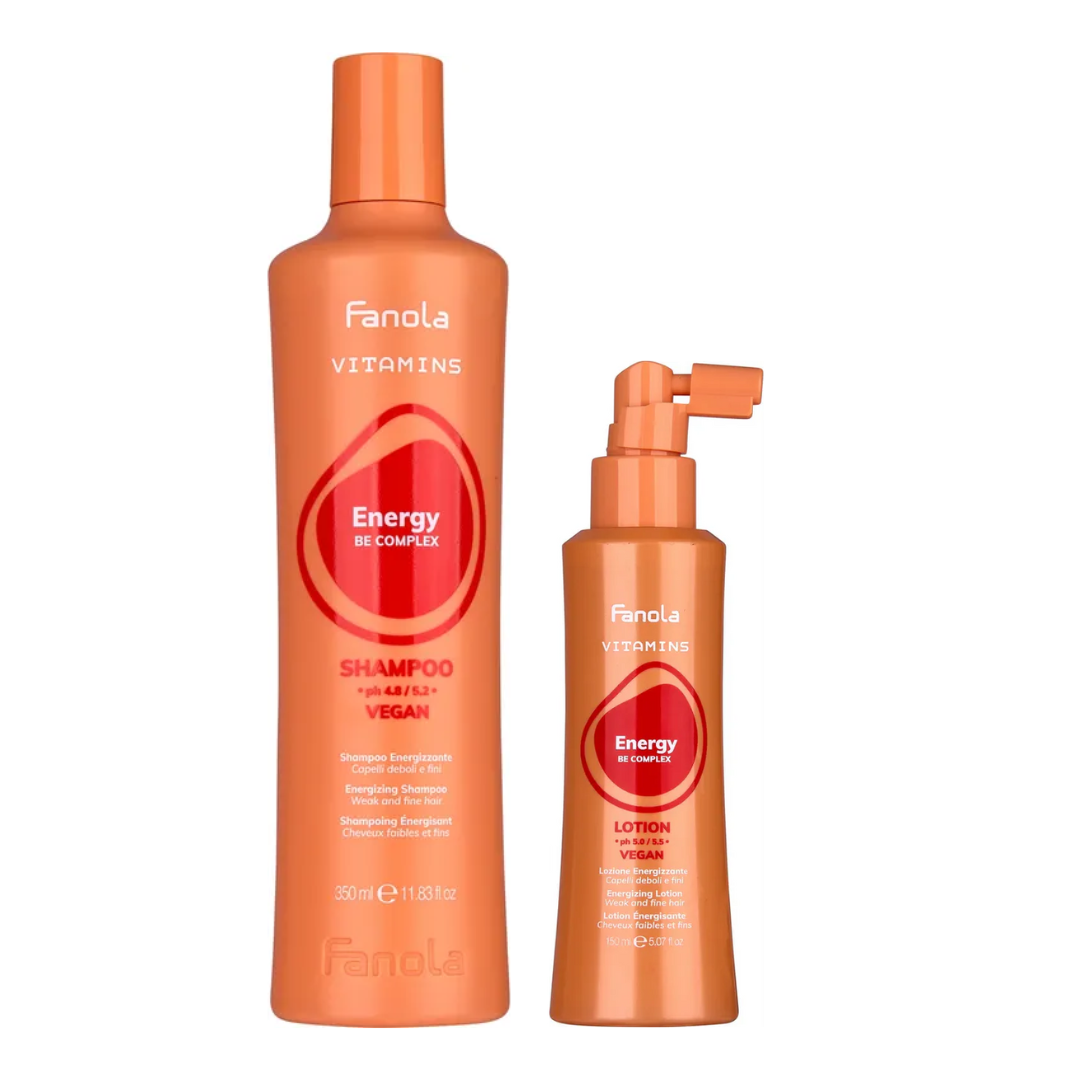 Fanola Vitamins Energy Shampoo 350ml & Lotion 150ml Duo