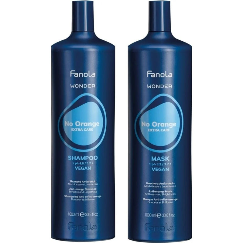 Fanola Wonder No Orange Shampoo & Mask 1 Litre Duo
