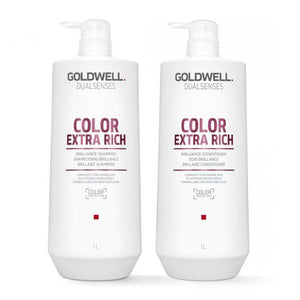 Goldwell Dualsenses Color Extra Rich 1 Litre Shampoo and Conditioner Duo