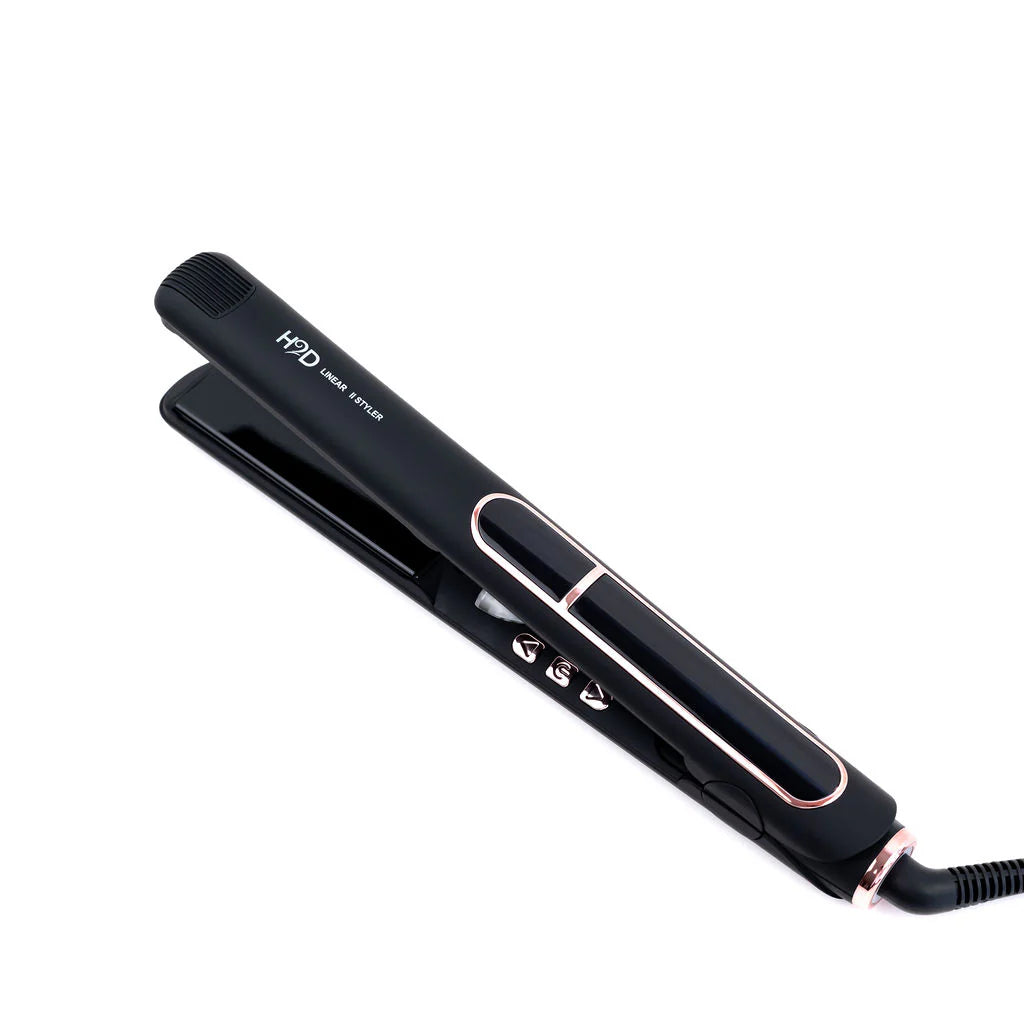 H2D Max Duo Pro Matte Black and Rose Gold Hair Straightener and Dryer Set