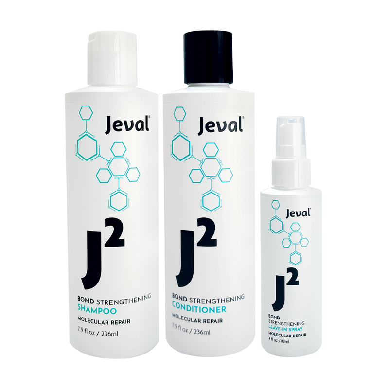 Jeval J2 Bond Strengthening Shampoo, Conditioner and Spray Trio