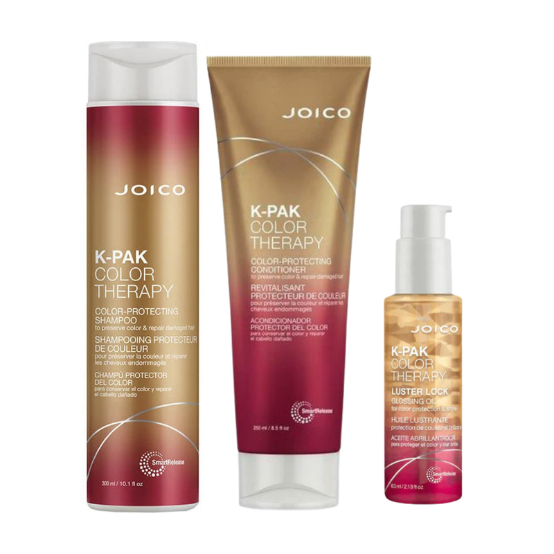 Joico K-Pak Color Therapy Shampoo, Conditioner & Glossing Oil Trio