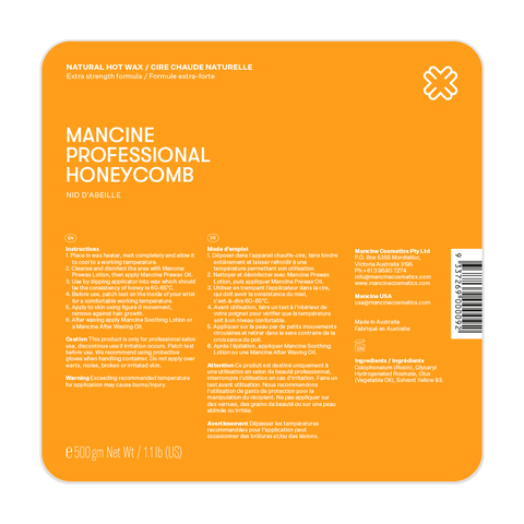 Mancine Hot Wax Honey Comb 500g