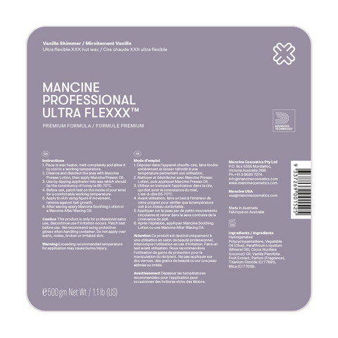 Mancine Hot Wax Ultra Flexxx Vanilla Shimmer 500g