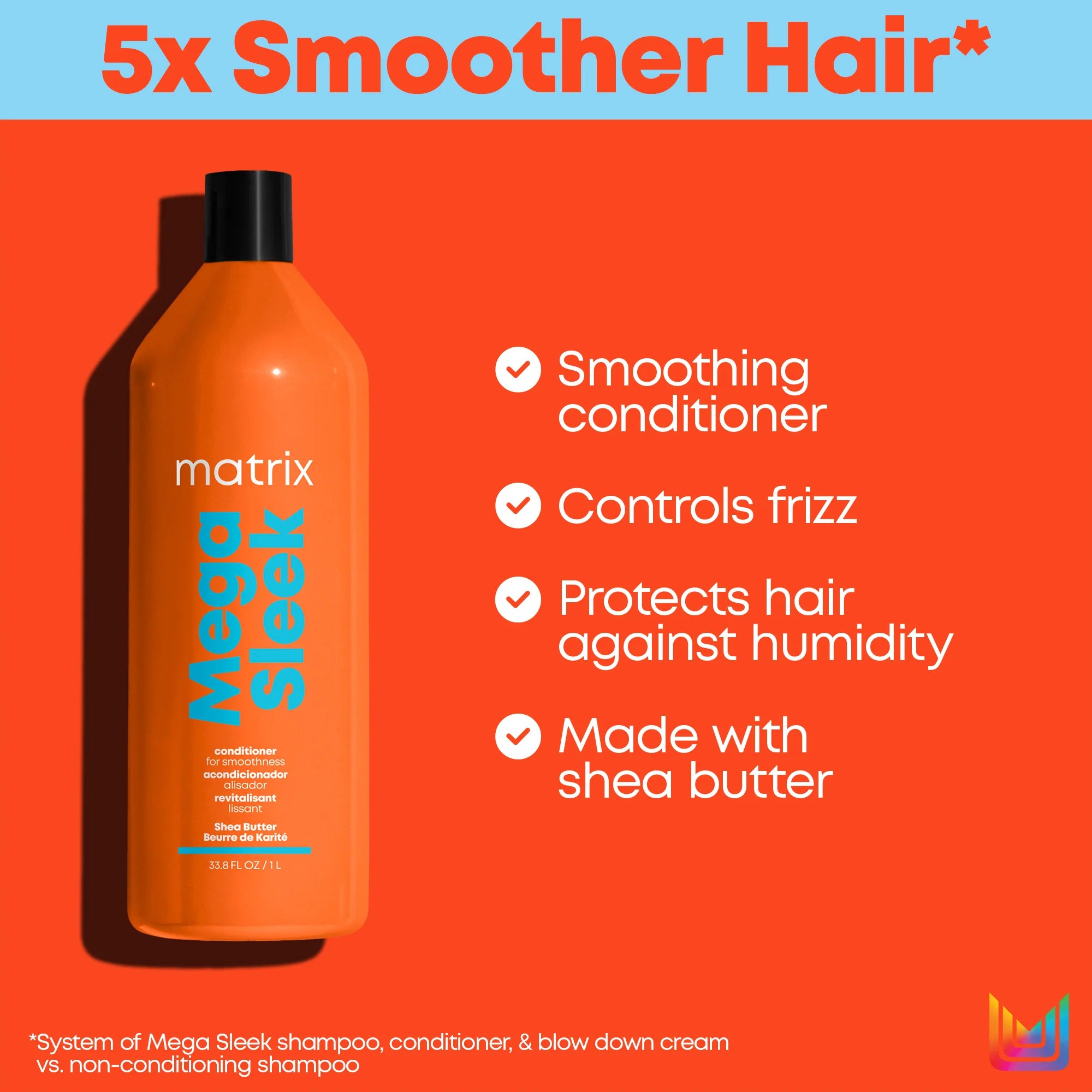 Matrix Total Results Mega Sleek Shampoo & Conditioner Duo 1L