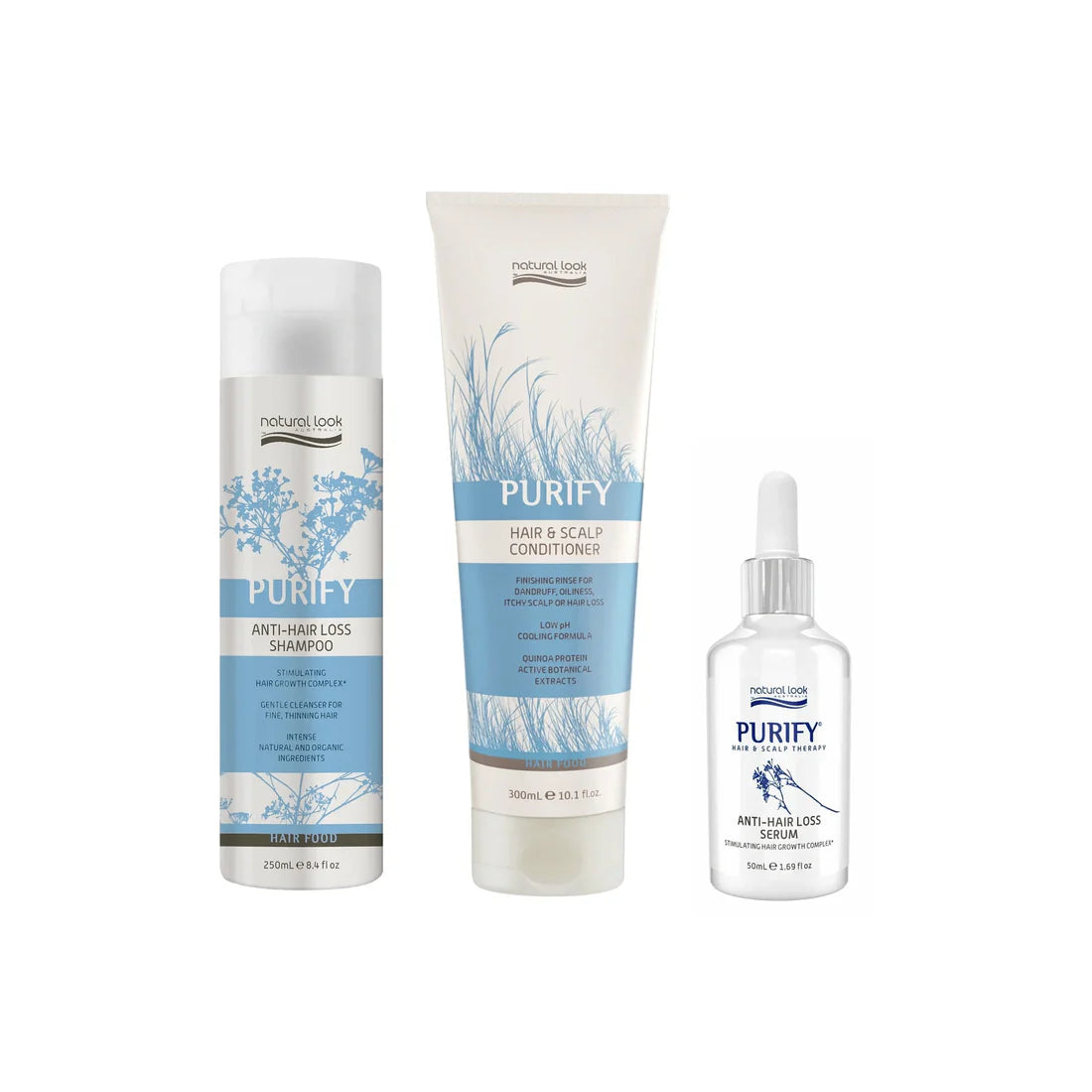 Natural Look Anti-Hair Loss Shampoo & Conditioner + Serum