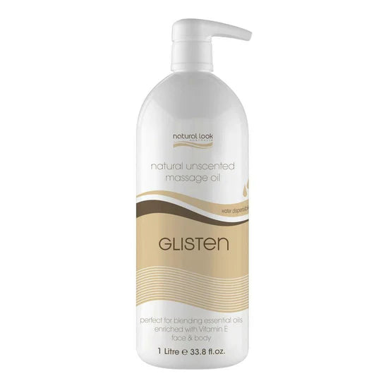 Natural Look Body Massage Oil Glisten Unscented 1 Litre