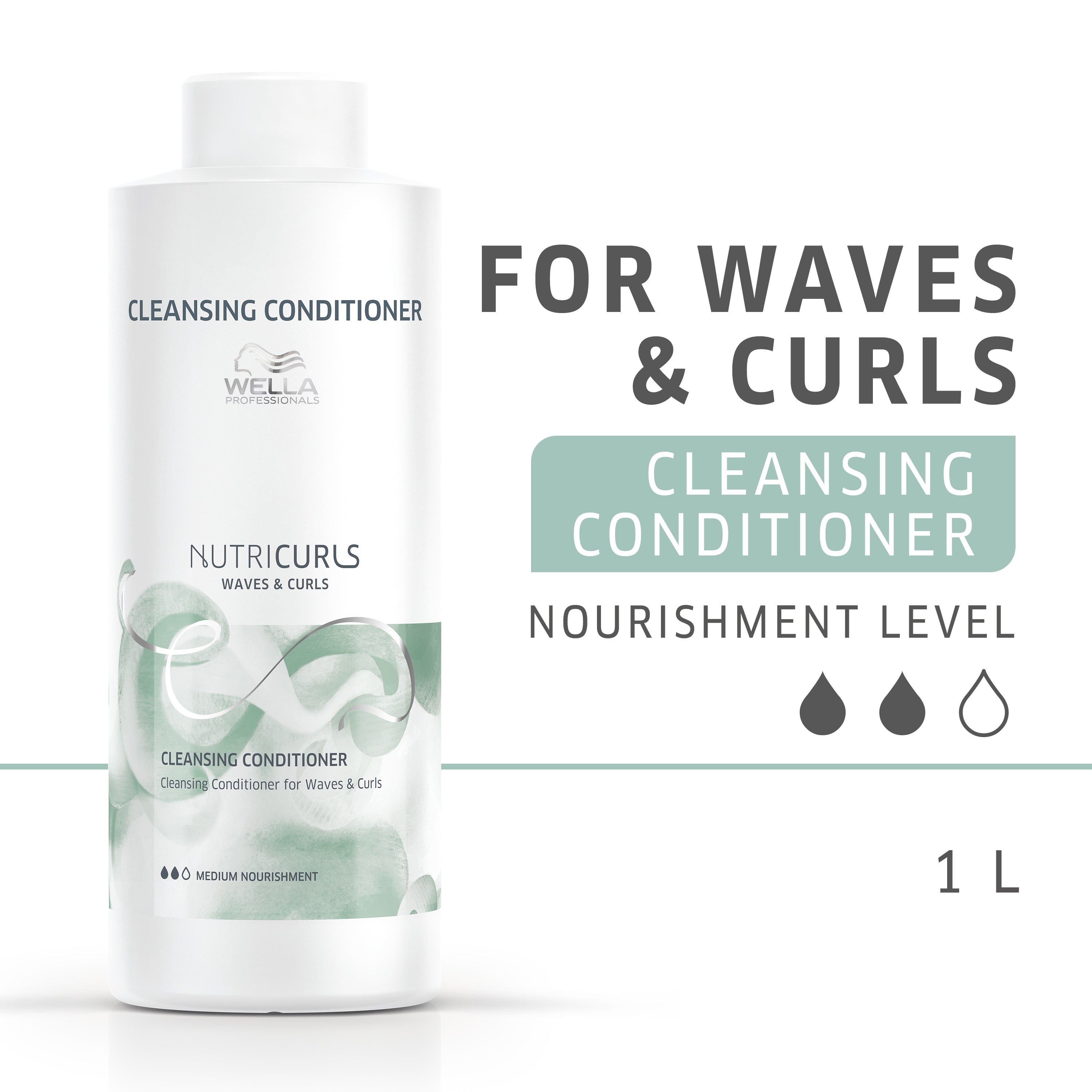 Wella Professionals Nutricurls Curl Cleansing Conditioner For Waves & Curls 1 Litre