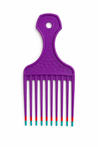 Santorini Afro Comb 2.5 Inch Purple