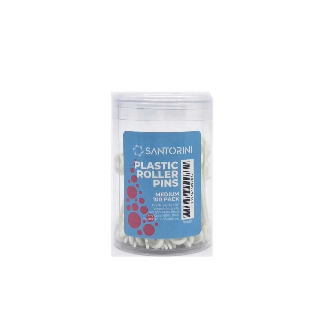 Santorini Medium Plastic Pin Rollers 100pk