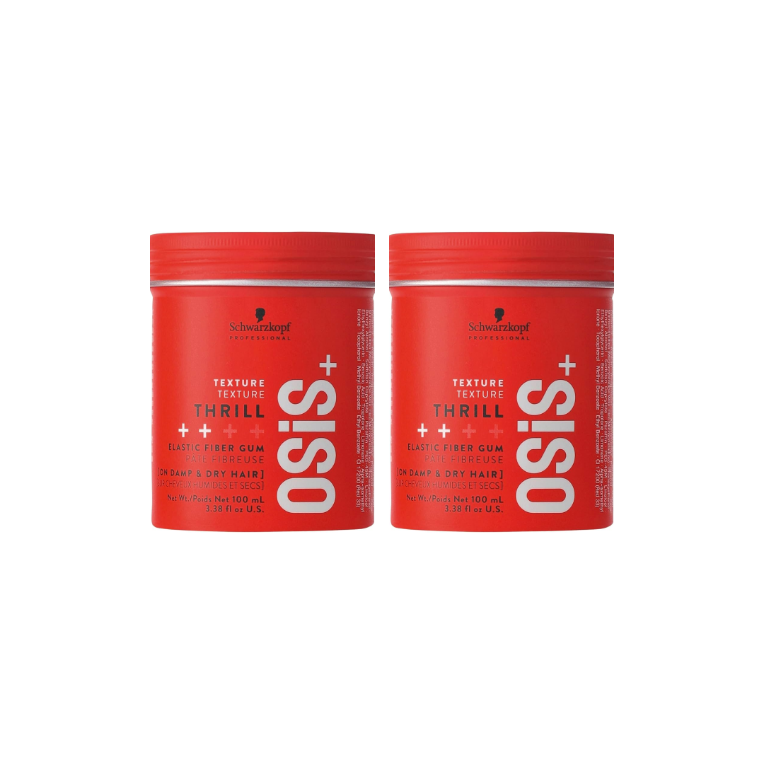 Schwarzkopf OSiS+ Thrill Fibre Gum For Elastic Style Control 100ml Twin Pack