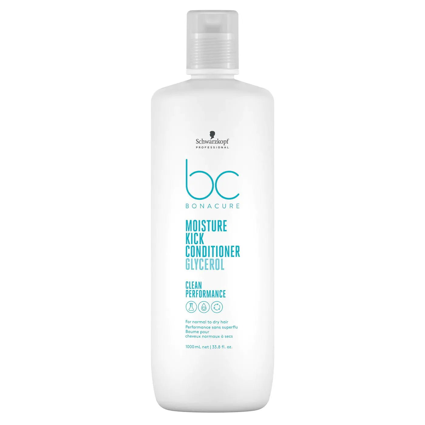 Schwarzkopf Professional BC Clean Performance Moisture Kick Shampoo & Conditioner 1 Litre Duo