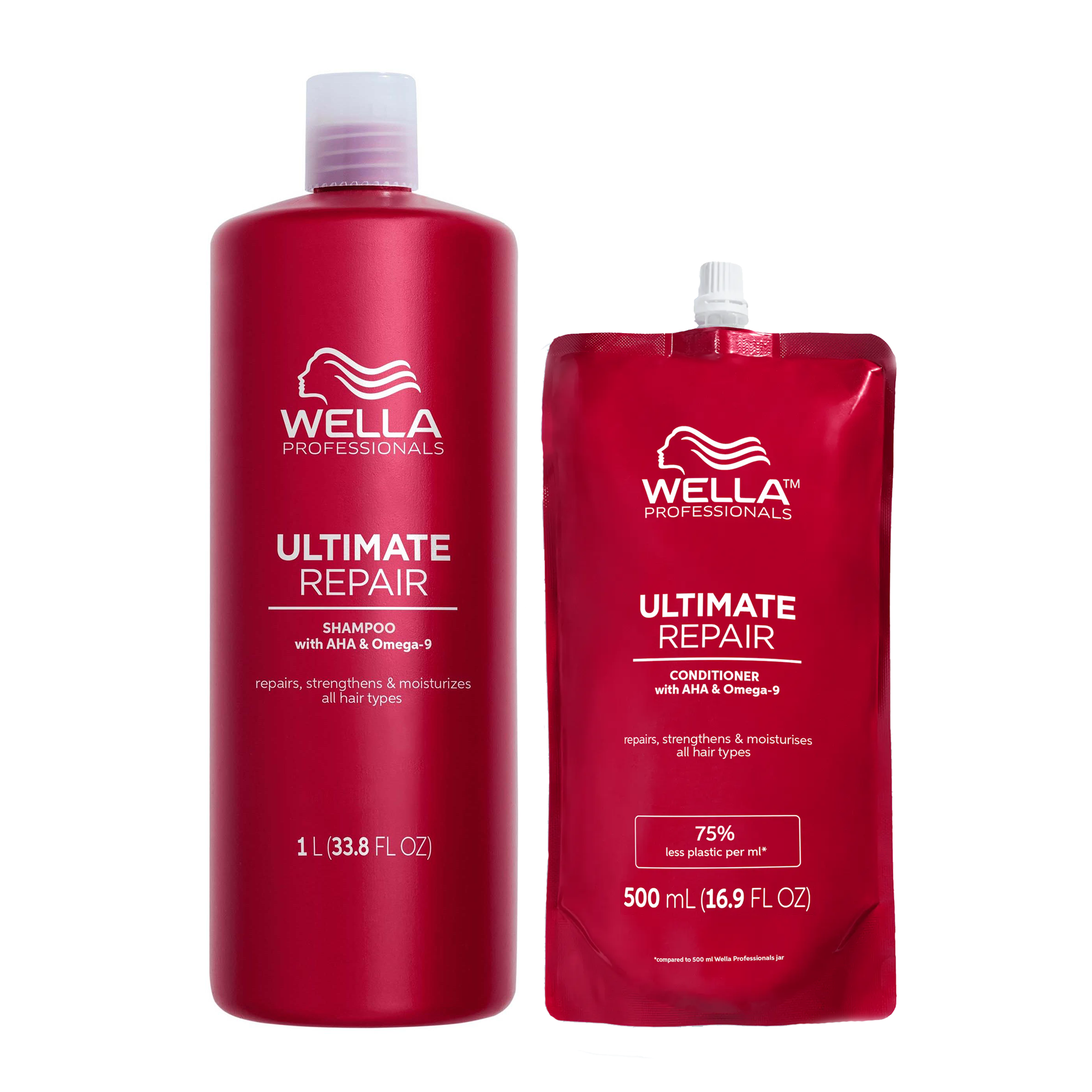 Wella Ultimate Repair Shampoo 1 Litre & Conditioner 500ml Duo