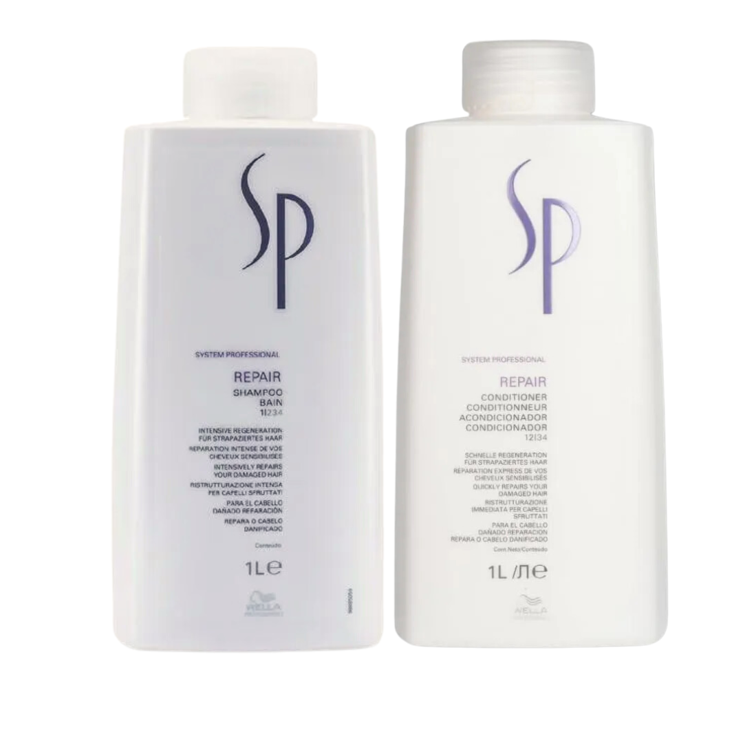 Wella SP System Professional Repair Shampoo & Conditioner 1 Litre Duo