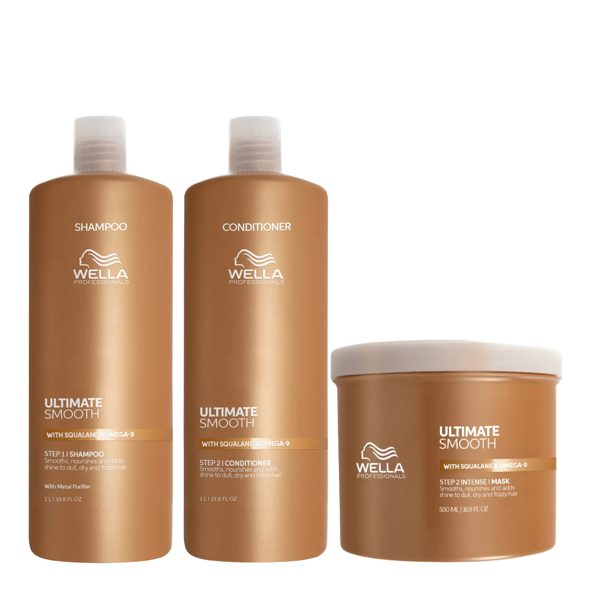 Wella Ultimate Smooth Shampoo, Conditioner & Mask Supersize Trio