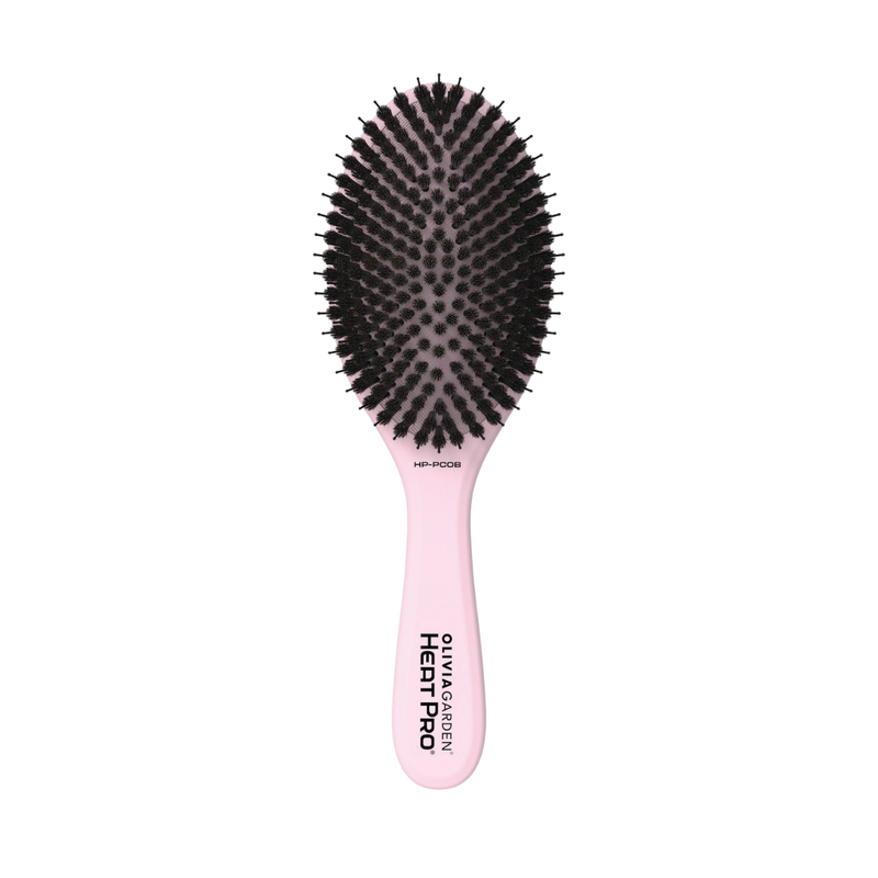 Olivia Garden Heat Pro Oval Boar Combo Brush Pastel Pink