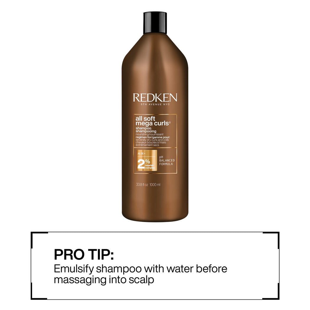 Redken All Soft Mega Curls Shampoo 1 Litre – Beautopia Hair & Beauty