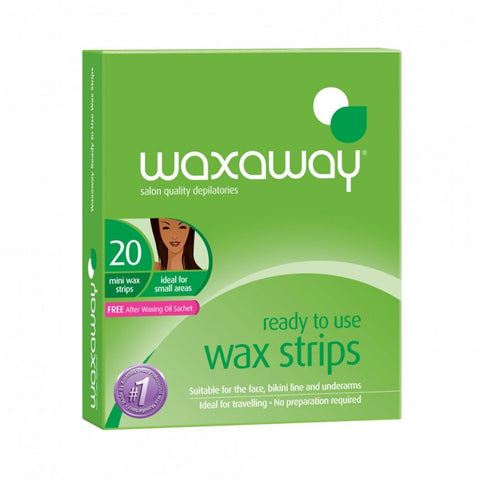 Waxaway Ready to Use Facial Wax Strips 20pk - Beautopia Hair & Beauty