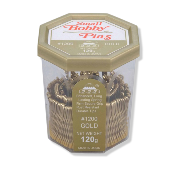 555 Bobby Pins No.1200 1.5" Gold - Beautopia Hair & Beauty