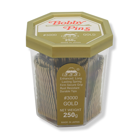 555 Bobby Pins No.3000 2" Gold - Beautopia Hair & Beauty