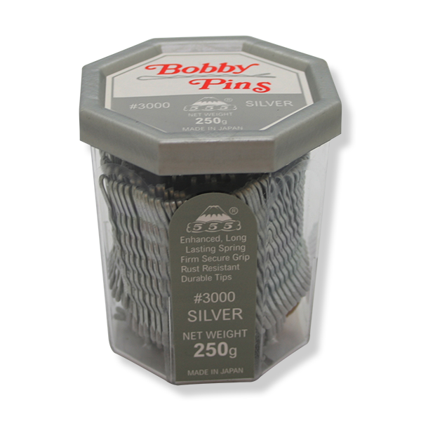 555 Bobby Pins No.3000 2" Silver - Beautopia Hair & Beauty