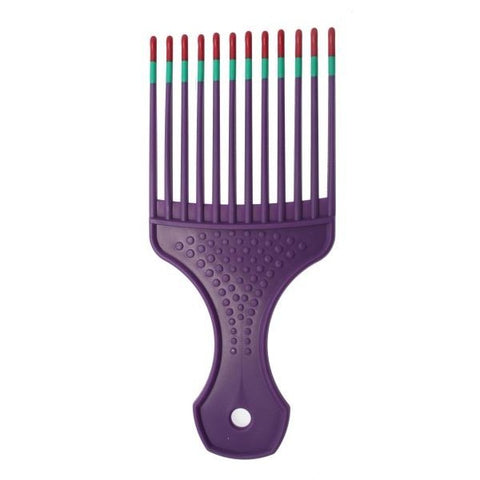 Santorini Double Dip 3" Afro Comb Purple - Beautopia Hair & Beauty