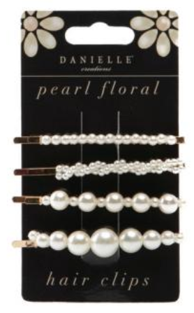 Danielle Creations Pearl Floral Hair Clips 4 Piece - Beautopia Hair & Beauty