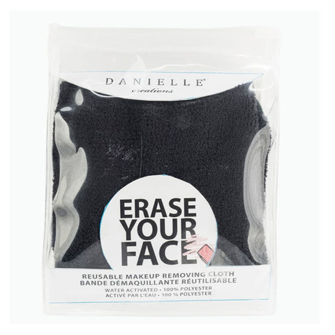 Danielle Creations Erase your Face Single Makeup Removing Cloth Black - Beautopia Hair & Beauty