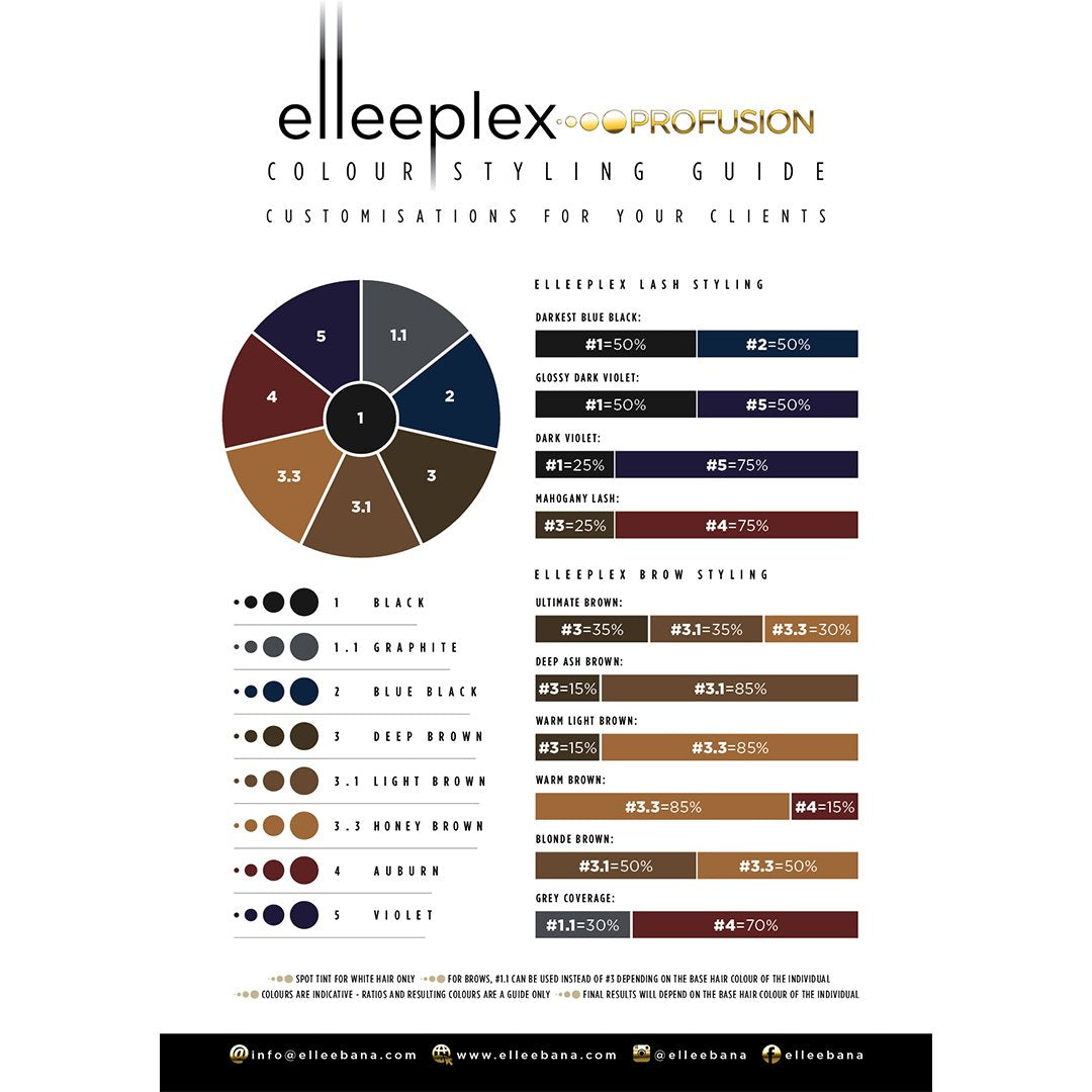 Elleeplex ProFusion Lash & Brow Tint 3 Deep Brown 20ml