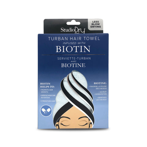 Studio Dry Biotin Infused Turban Hair Towel - Beautopia Hair & Beauty