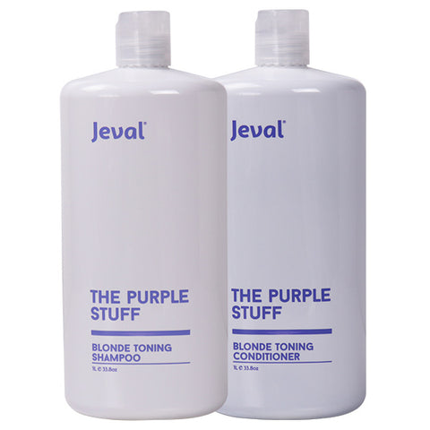 Jeval The Purple Stuff Blonde Shampoo & Conditioner Duo 1 Litre - Beautopia Hair & Beauty