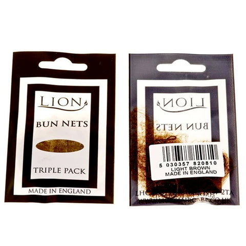 Lion Bun Net 3pk Light Brown - Beautopia Hair & Beauty