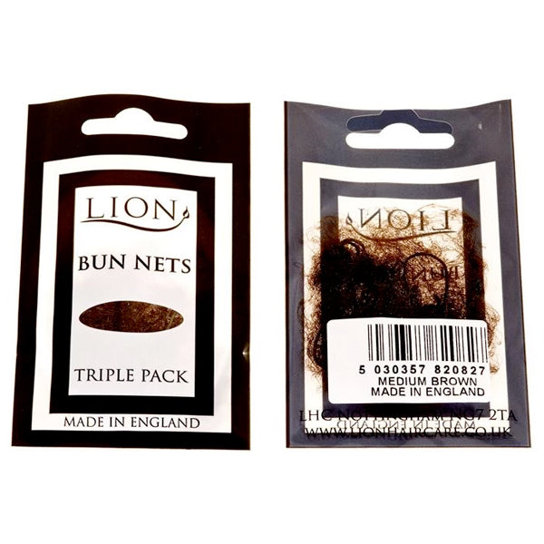 Lion Bun Net 3pk Medium Brown - Beautopia Hair & Beauty