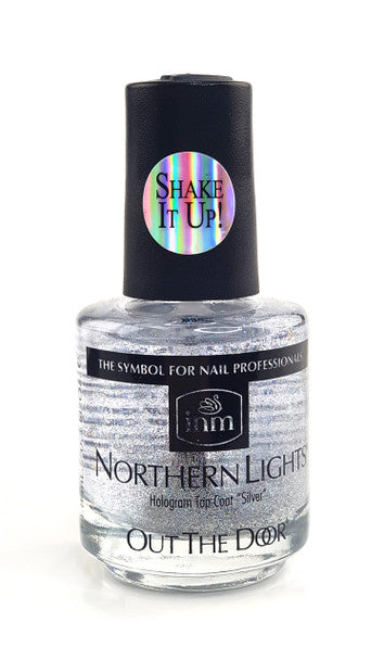 INM Out The Door Northern Lights Holographic Air DryTop Coat (Silver) 15ml