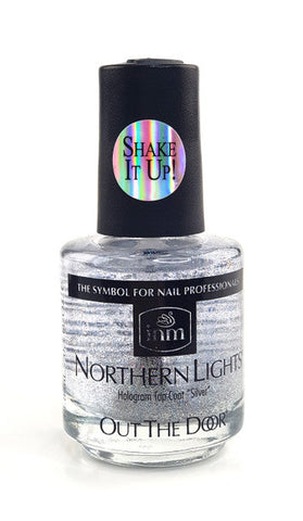 INM Out The Door Northern Lights Holographic Air DryTop Coat (Silver) 15ml